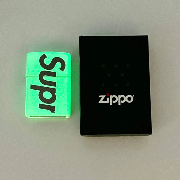 supreme ZIPPO Supreme Glow in the Dark Large Box Logo Metal Zippo