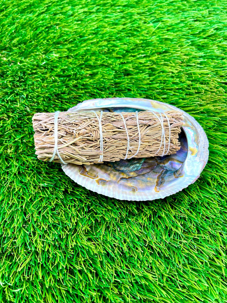 smudge sage rose energy cleanse juniper cedar palo santo abalone shell incense fragrance delivery chicago