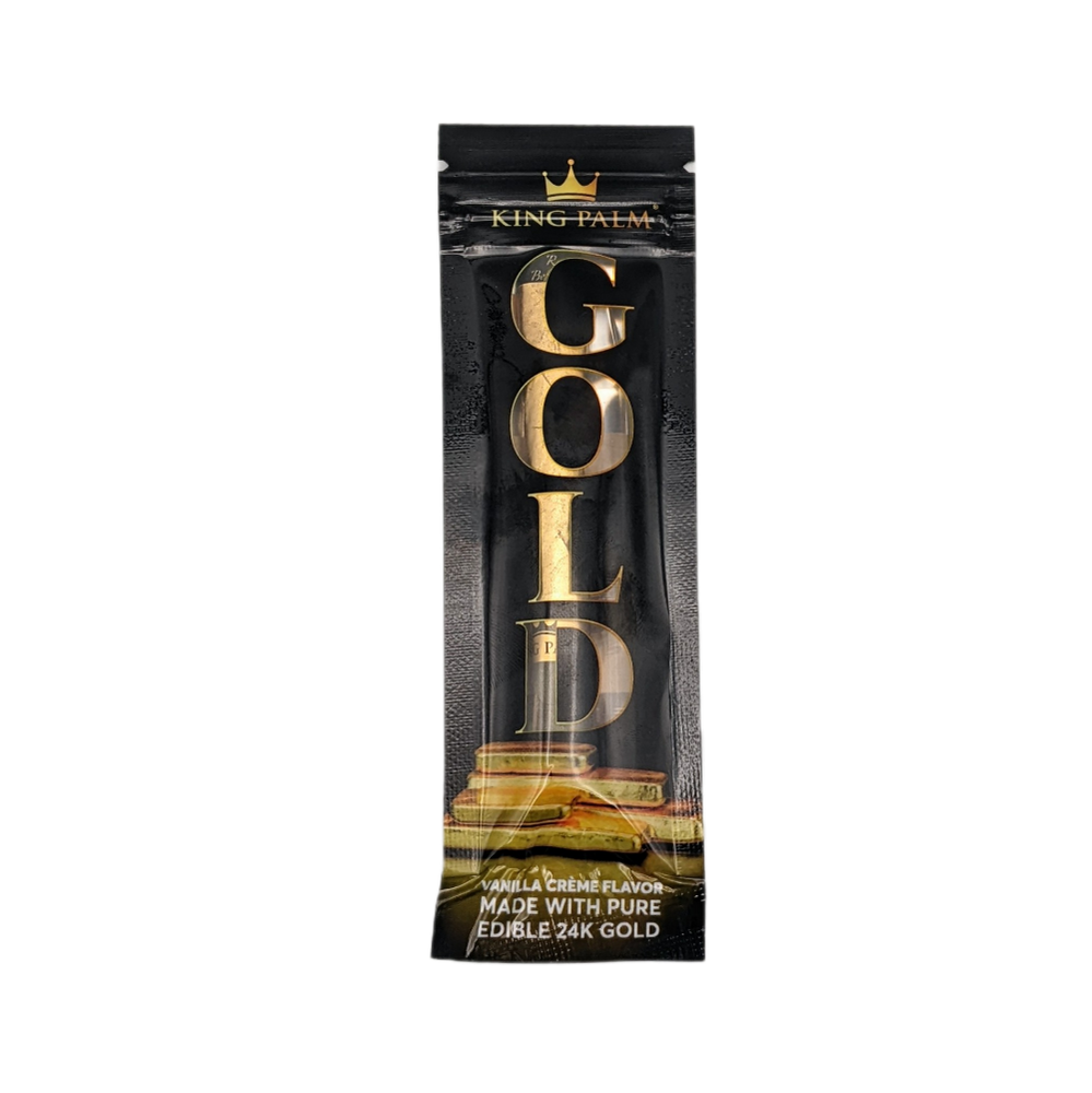 king palm vanilla creme flavor 24k gold pre rolled cone with acrylic poking tool
