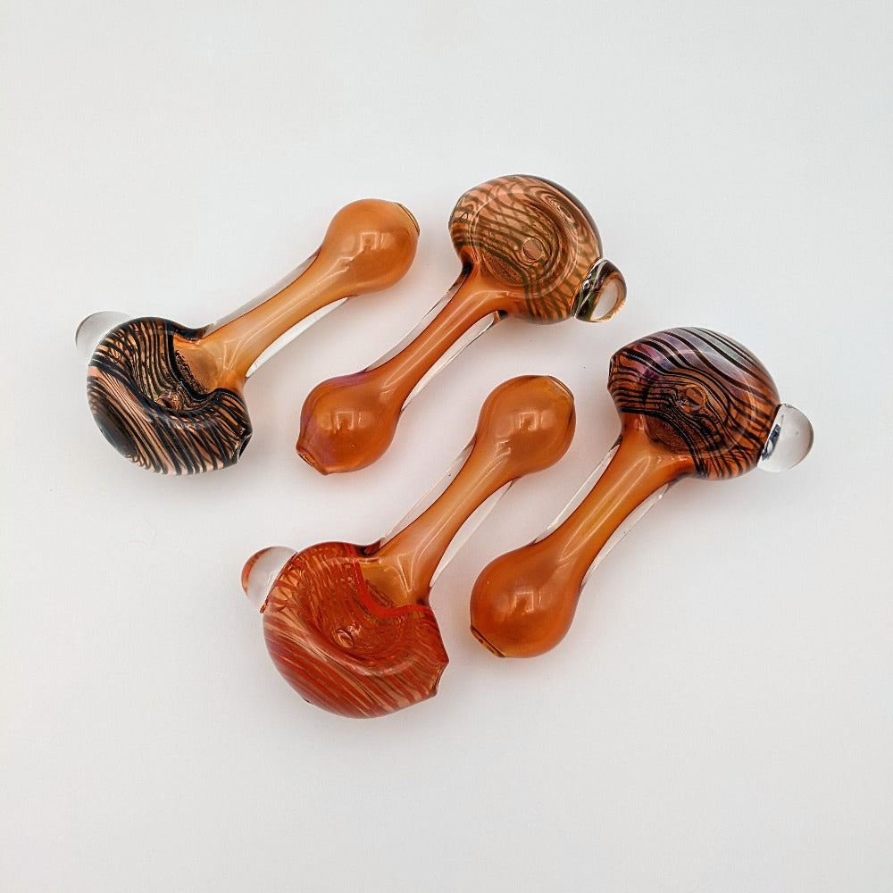 tobacco spoon 4" Mini Glass Pipe 7-Hole Glass Pipes Smoking Bowl Pipe Lake Green Binger Small Fume Spoon