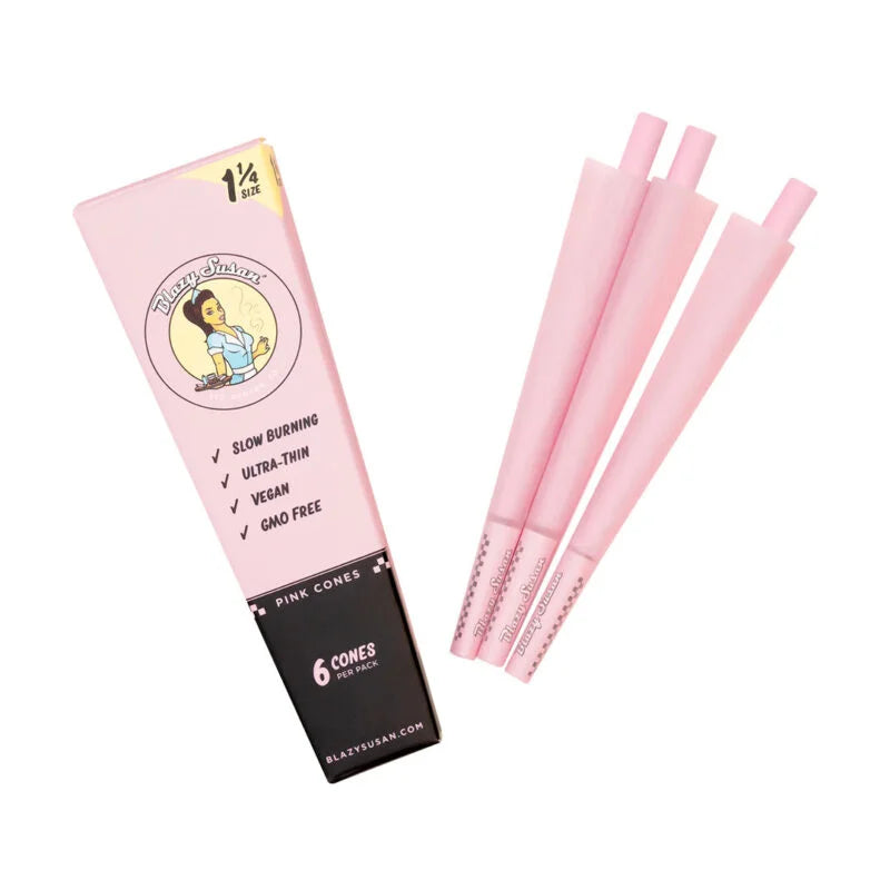blazy susan pink pre rolled cones 1 1/4 size