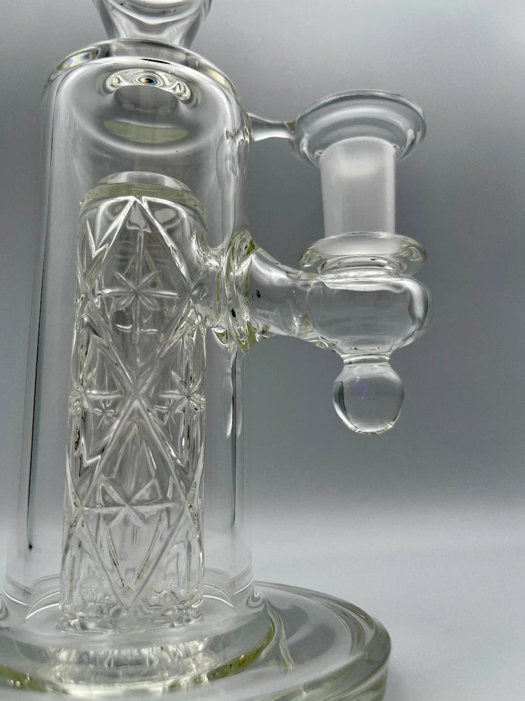 Rig Pipe Banger Glass Art USMade Water Opal Cold Work Geometric Scientific