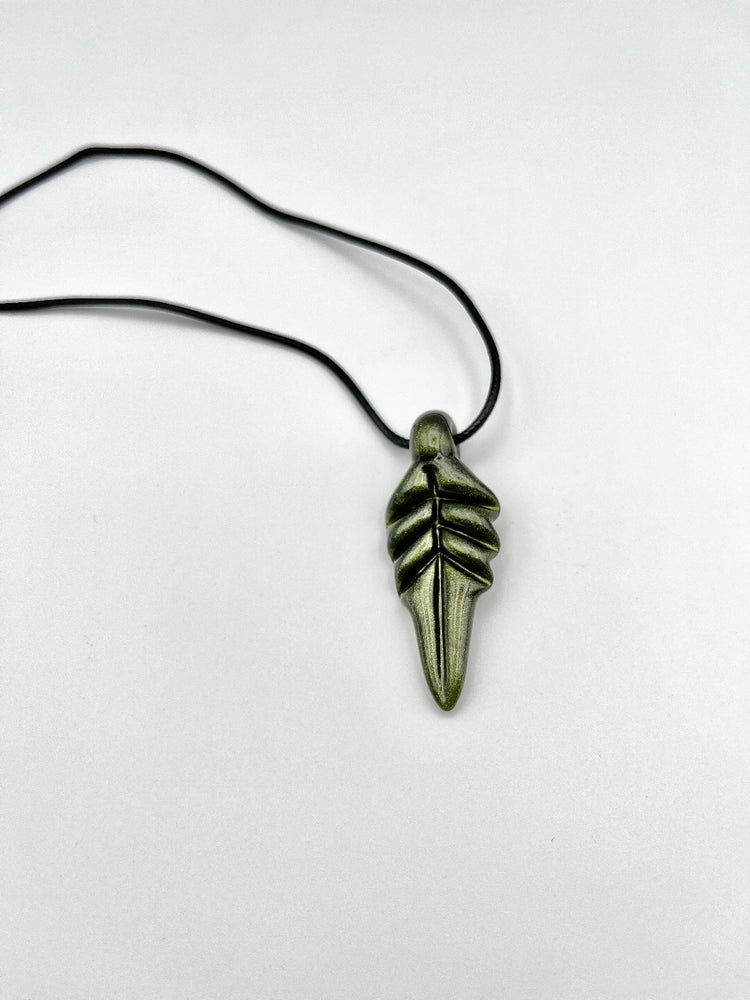 Forrest Glass Leaf Pendant